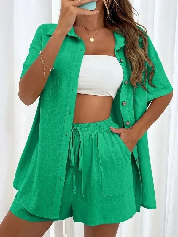 Women's Cotton Shorts Set™ Summer Simple Design Clothes