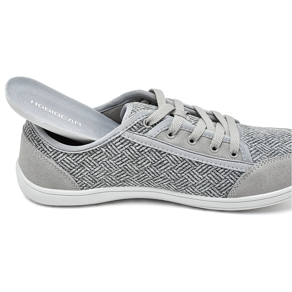 Men and Women's HOBIBEAR Barefoot Shoes™ Wide Toe Minimalist Cowhide Leather Lace Up Sneakers