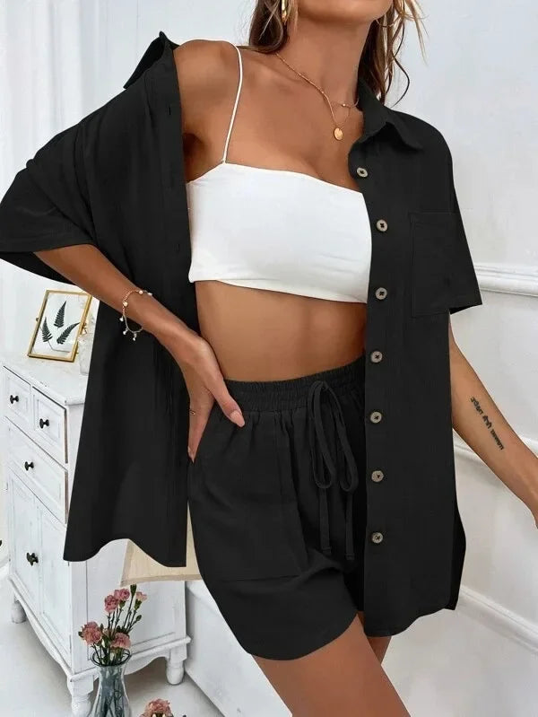 Women's Cotton Shorts Set™ Summer Simple Design Clothes