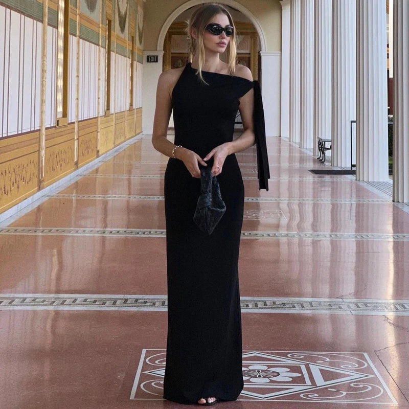 Women's Solid O Neck Sleeveless Patchwork Dress™ Bodycon Maxi Prom Summer Dress
