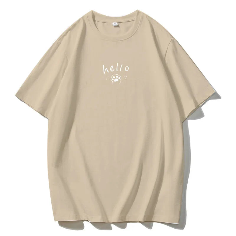 Women's Hirsionsan Graphic Printed Cotton T Shirts™ Oversized Casual Soft Short Sleeve Summer Tops
