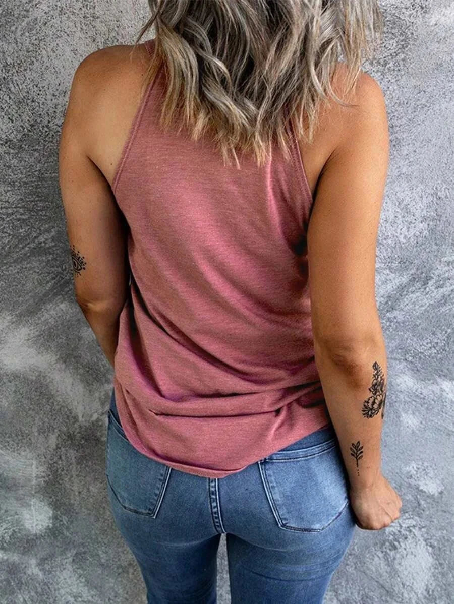 Women's Summer Sleeveless Halter T-Shirts™ Crew Neck Workout Tank Tops
