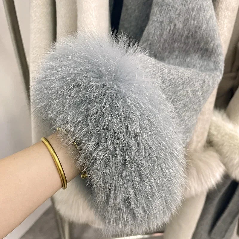 Women's Faux Fox™ Cashmere Short Jacket High End Double-sided Wool Fur Coat