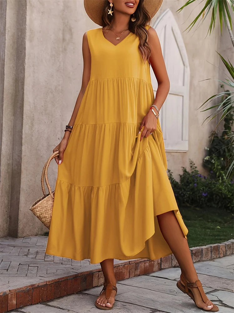 Women's Summer Dress™ Casual Long Dresses V-neck Loose Elegant Dress