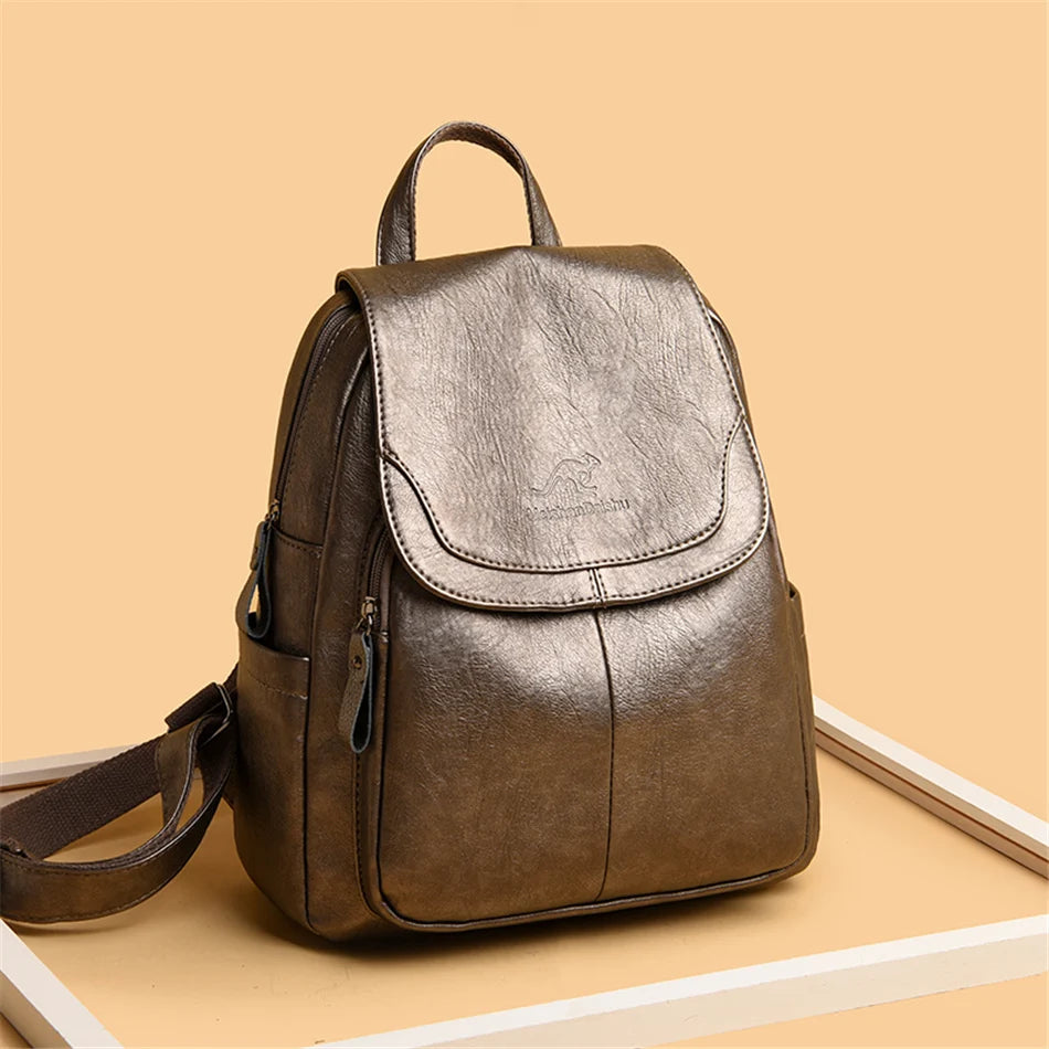 Women's Rucksack Large Capacity Backpack™ PU Leather Vintage Backpack