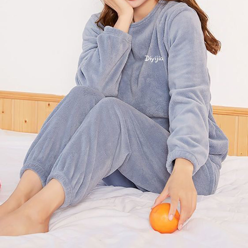 Women's ITOOLIN Cashmere Pajama Set™ Woolen Pullovers And Pants 2 pieces Sets