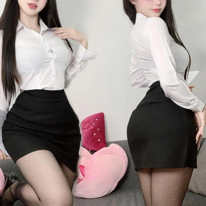 Women's Casual Pencil Mini Short Skirts™ FREEAUCE Korean Style High Waist Mini Short Skirt