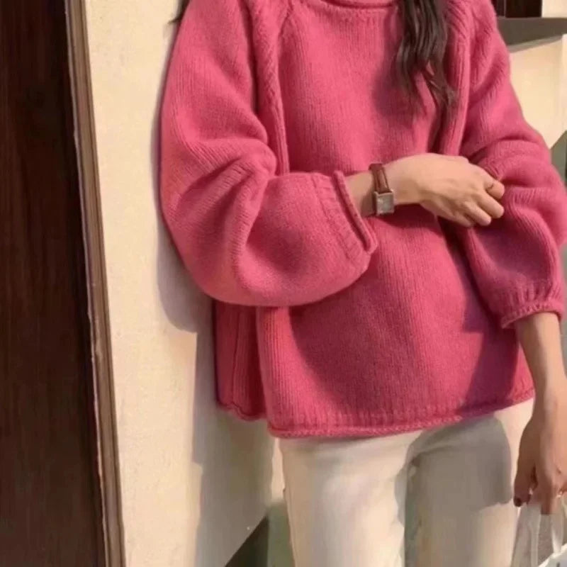 Women's French Style Knitted Sweater™ Loose Fit Overhead Base Layer Tops