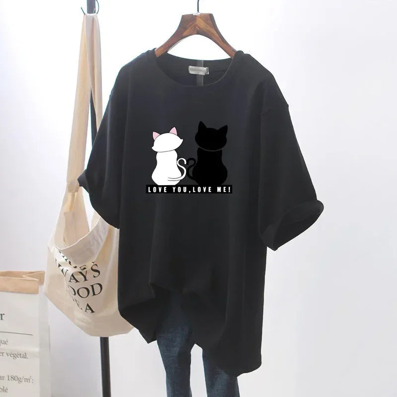 Women's Print T-shirt™ Short-sleeved Loose T Shirt