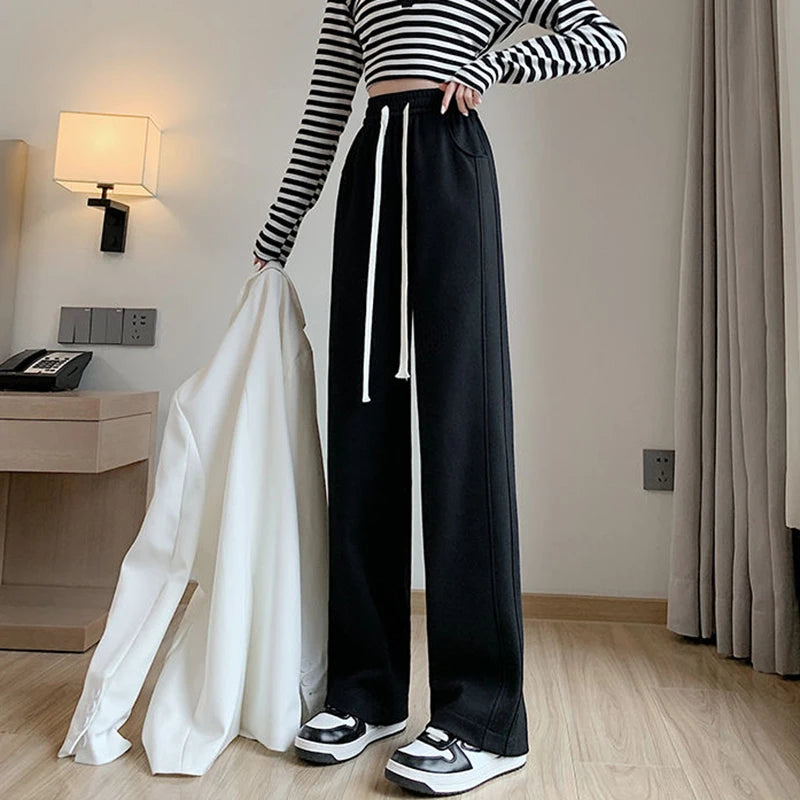 Women High Waisted Leisure Loose Pants™ Straight Leg Slacks Baggy Trousers