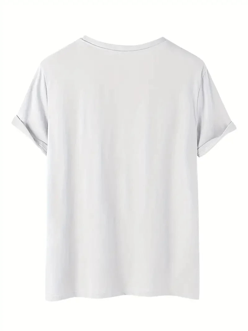 Women's Hi Print T-shirt Loose Slim Half Sleeve T-Shirt