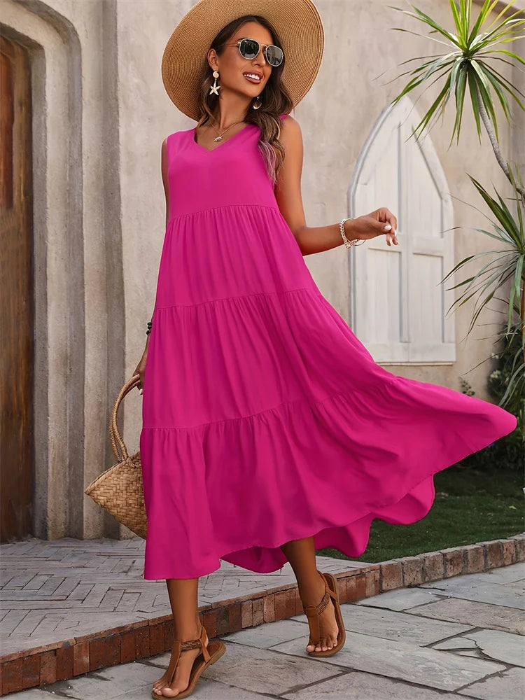 Women's Summer Dress™ Casual Long Dresses V-neck Loose Elegant Dress