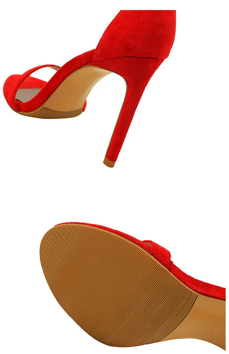 Women's Summer High Heels™ Velvet Surface One-band Ankle Cool Pu High Heels