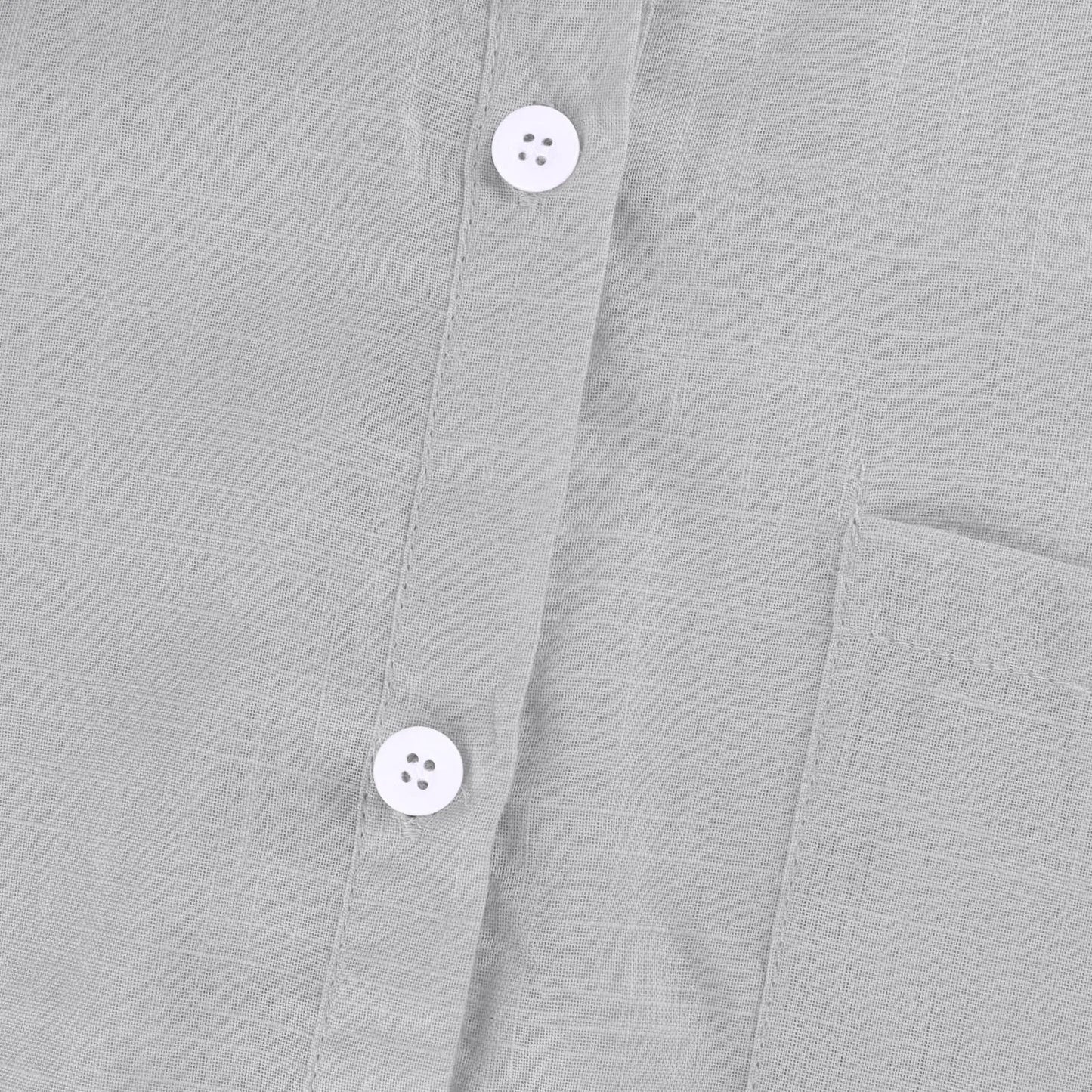 Women's Cotton Linen Classic Shirts™ Short Sleeve Lapel Button Down Shirt