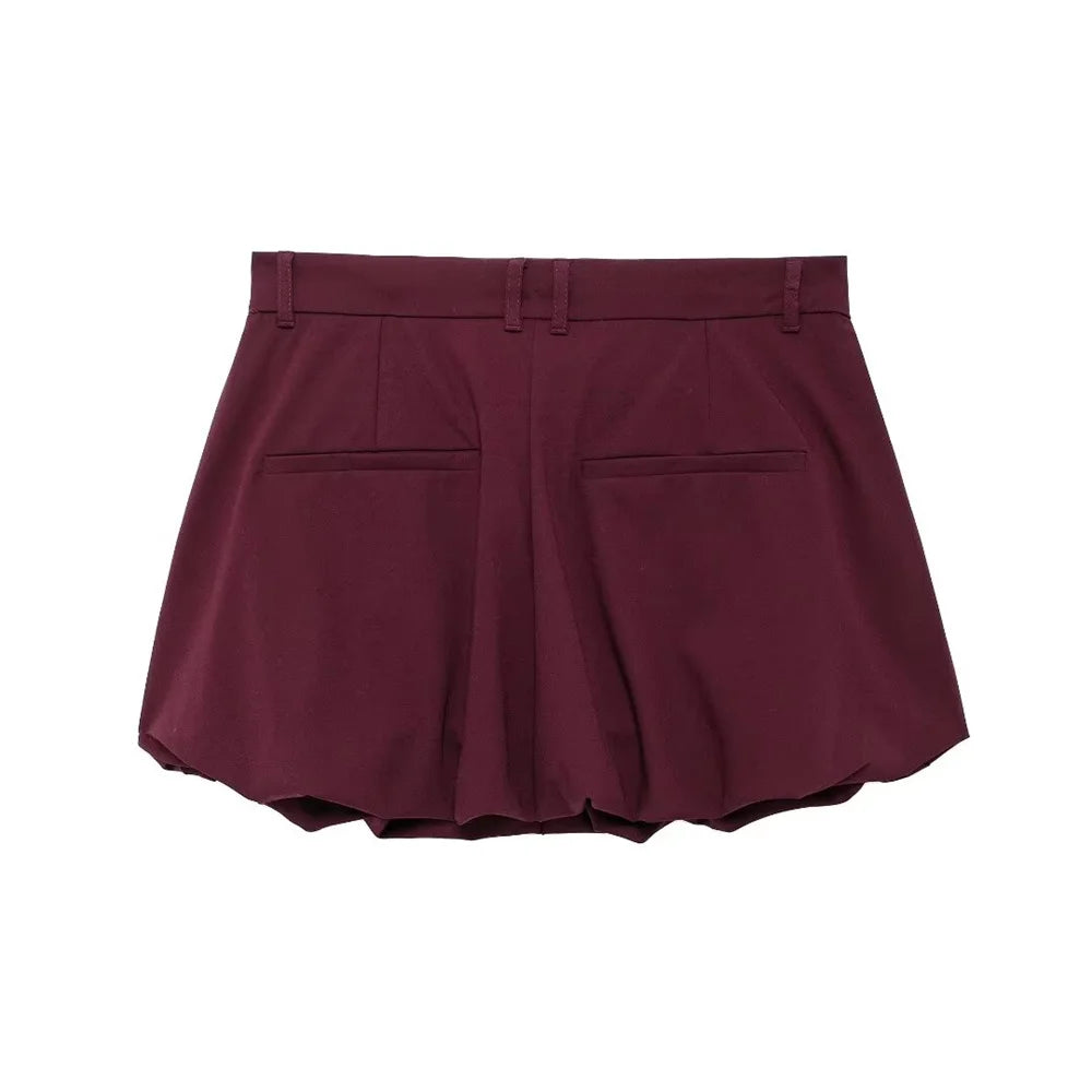 Women's Skirt Suit™ UNIZERA Zipper Pocket Decoration Jacket Coat Lantern Mini Skirt Set