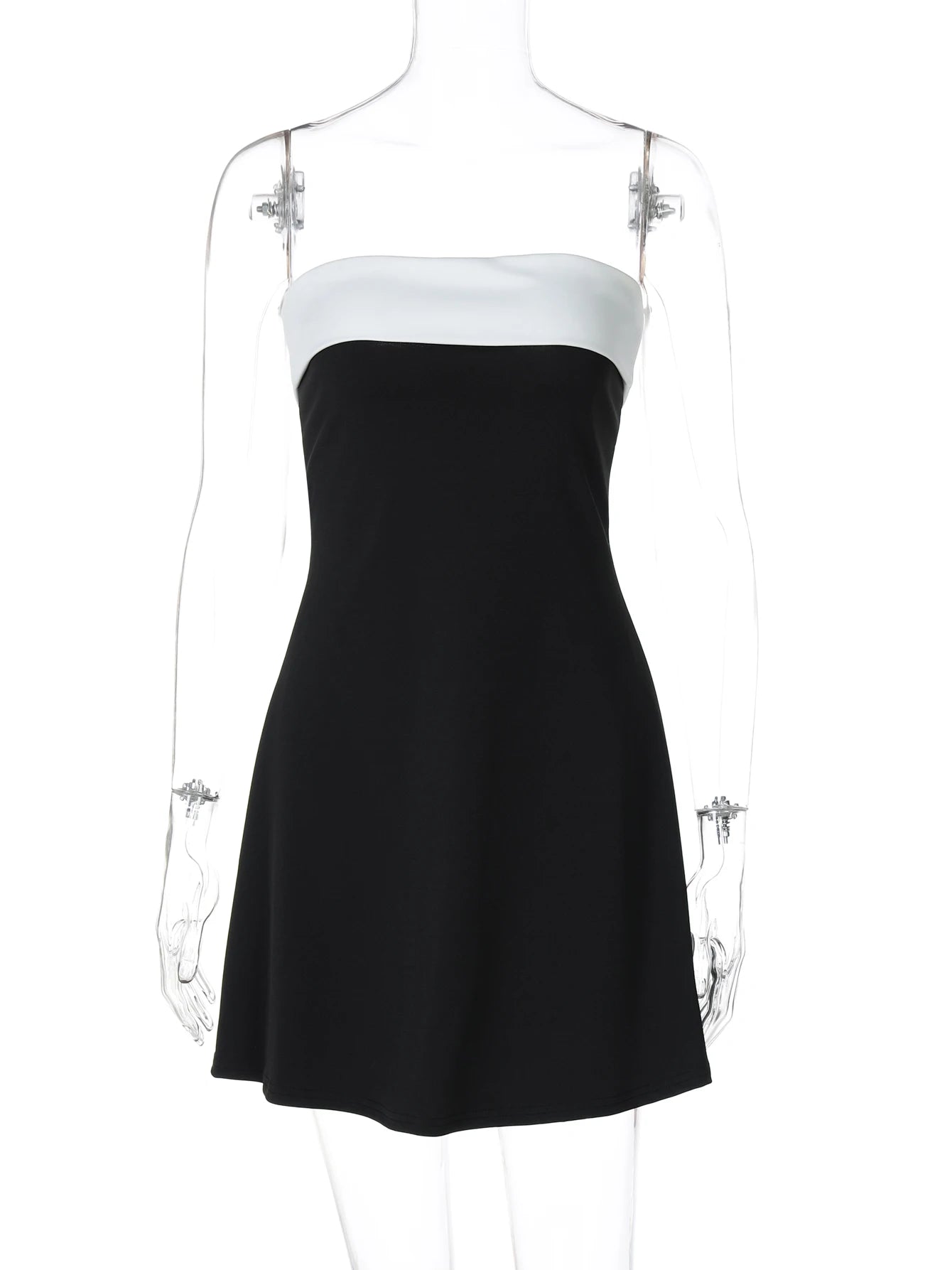 Women's Strapless Patchwork Mini Dress™ Elegant Bodycon Mini Dress