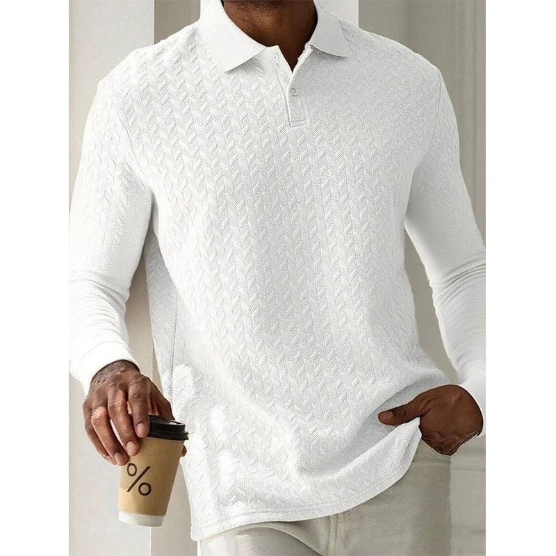 Men's Long Sleeve Polo Shirt™ High Quality Casual Fashion Polo T Shirt