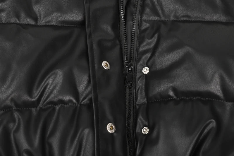 Women's Parka Jacket™ Thick PU Leather Jacket