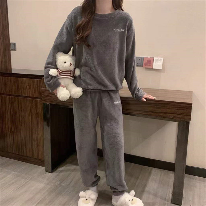 Women's ITOOLIN Cashmere Pajama Set™ Woolen Pullovers And Pants 2 pieces Sets