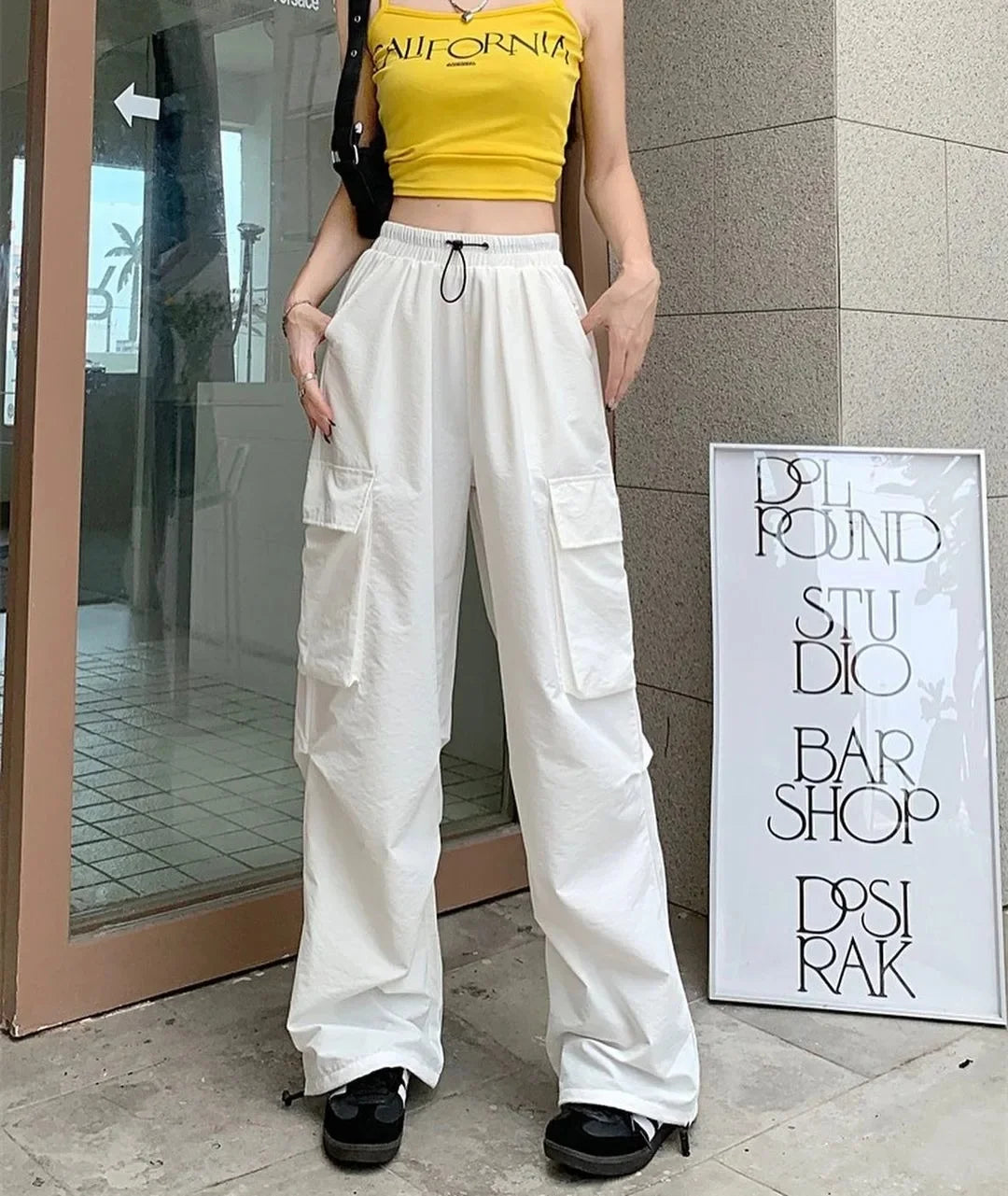 Women's American Vintage Pants™ Loose Fit High Straight Leg Trousers