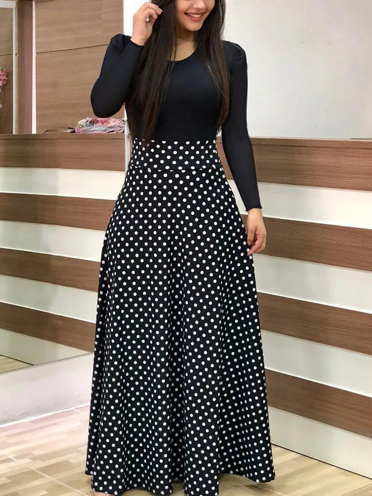 Women's Short Sleeves Dress™ Style flower print color matching short sleeved dresses
