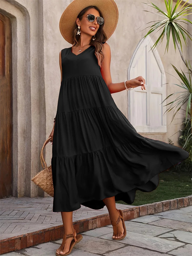 Women's Summer Dress™ Casual Long Dresses V-neck Loose Elegant Dress