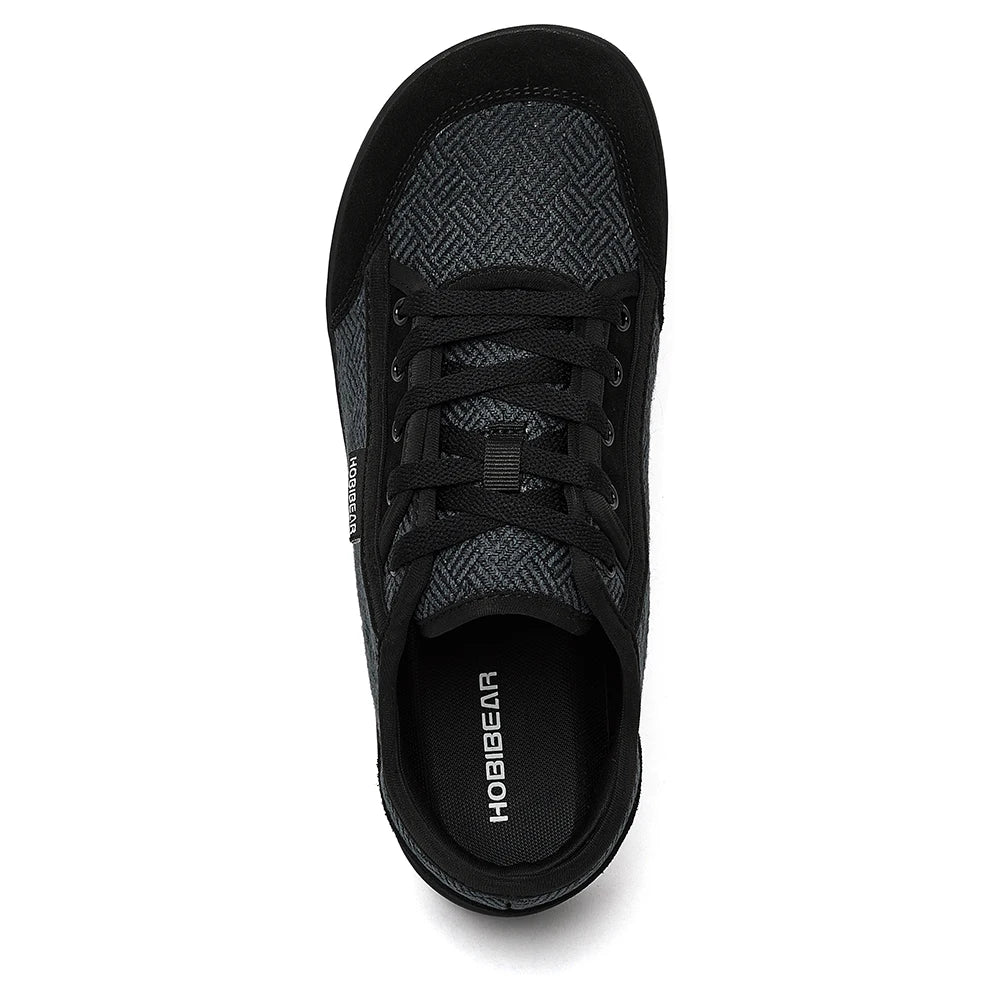 Men and Women's HOBIBEAR Barefoot Shoes™ Wide Toe Minimalist Cowhide Leather Lace Up Sneakers