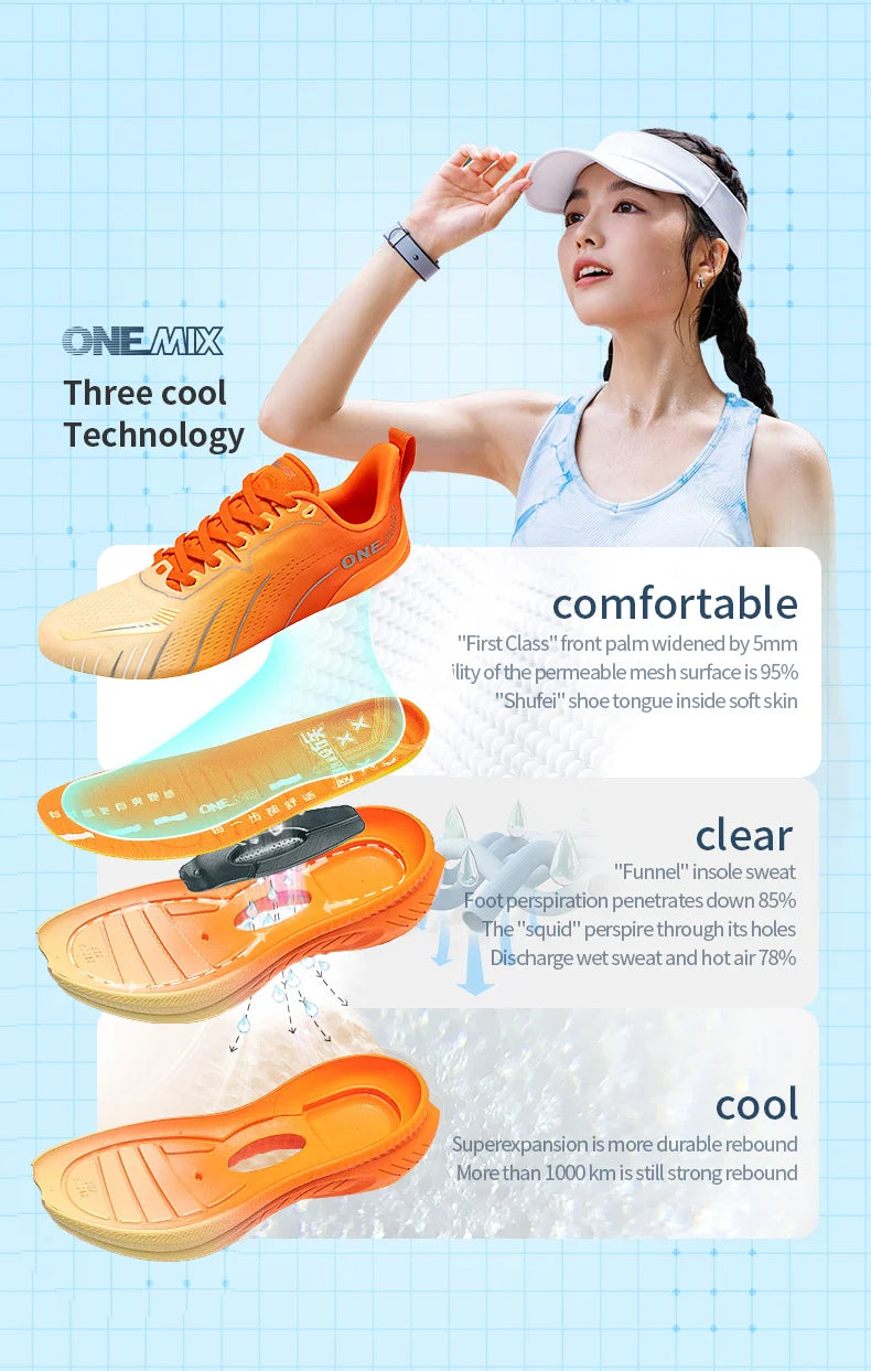 ONEMIX New Cushioning Running Shoes™ Men & Women Lace Up Sports Women Non-slip Outdoor Athletic Sneakers