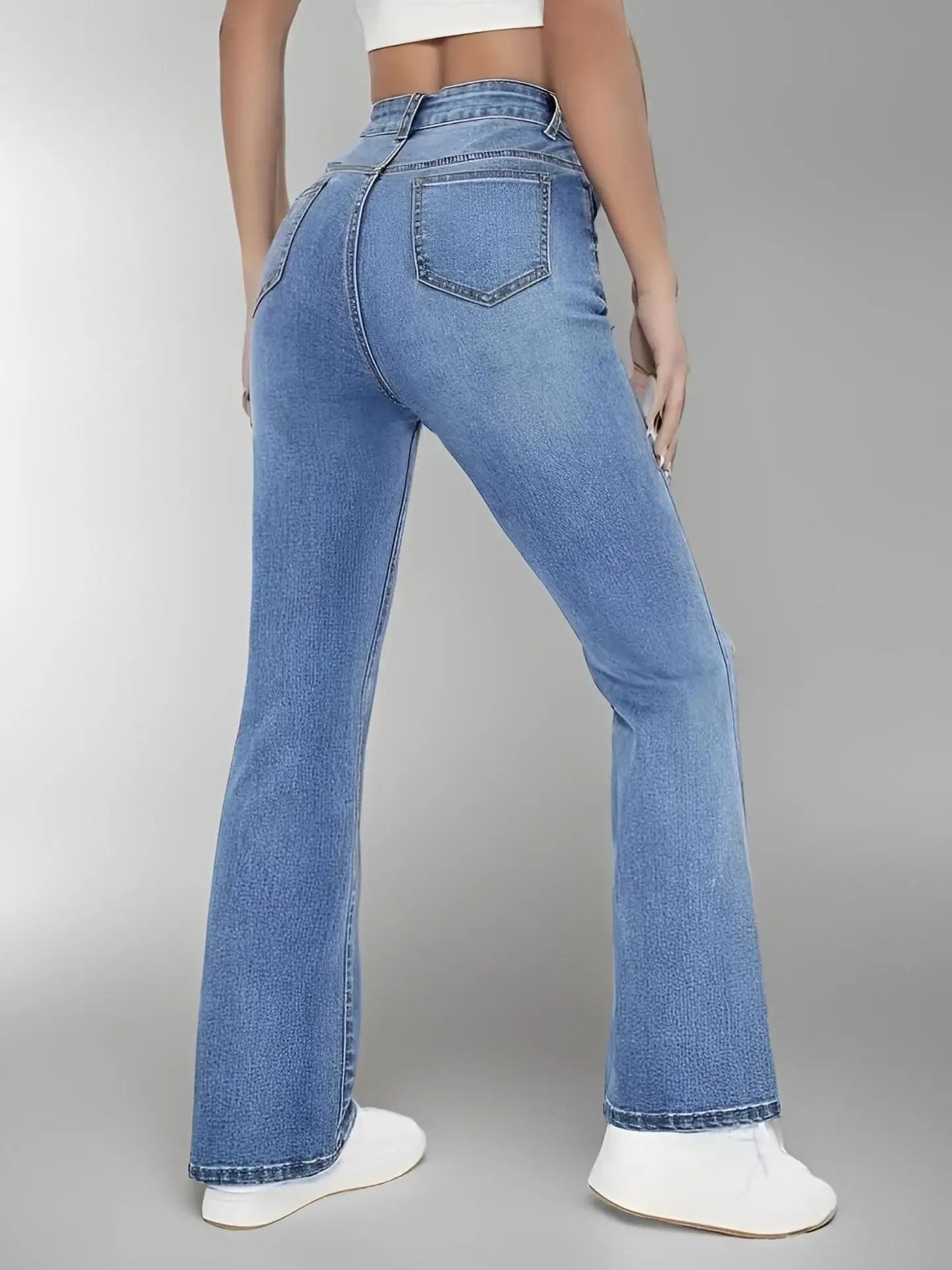 Women's Jeans™ Slimming High Waist Washed Denim Pants