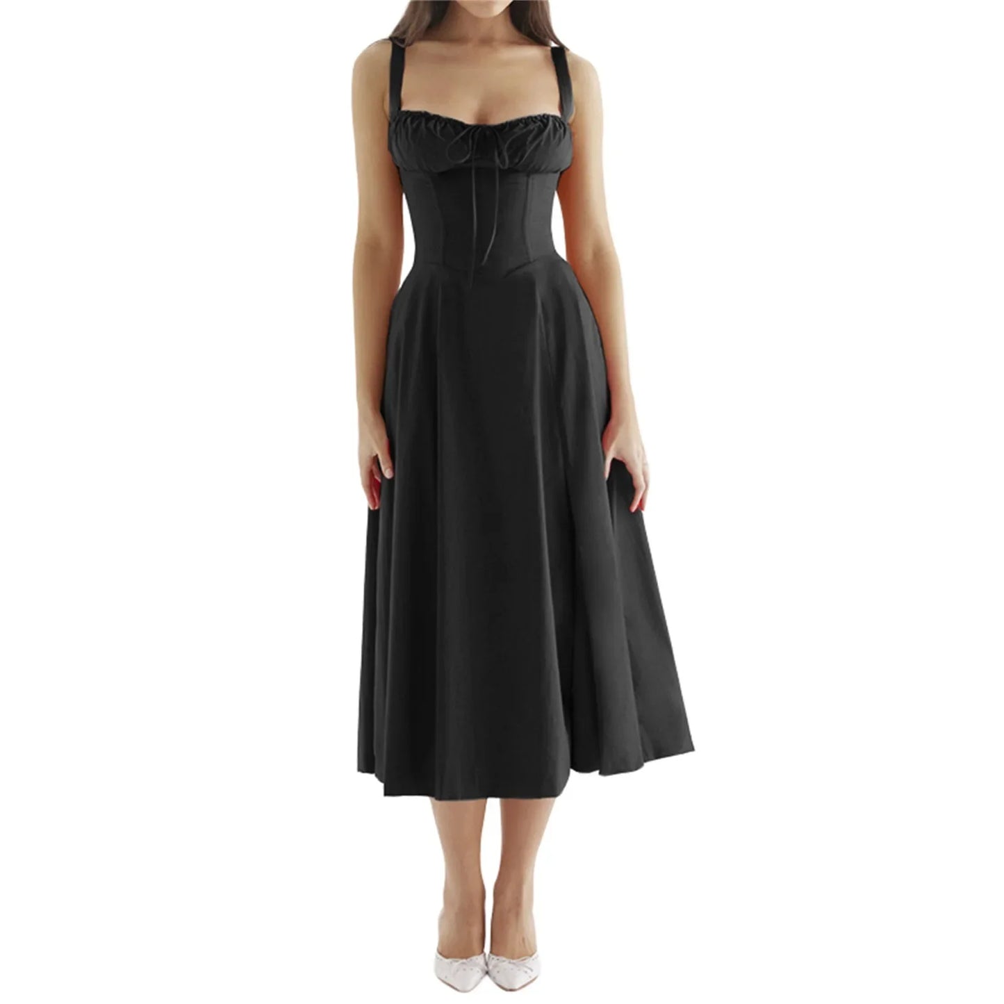 Women's Long Dresses™ Elegant Casual Tied Waist-fitted Slimming Sleeveless Side Slit Dress