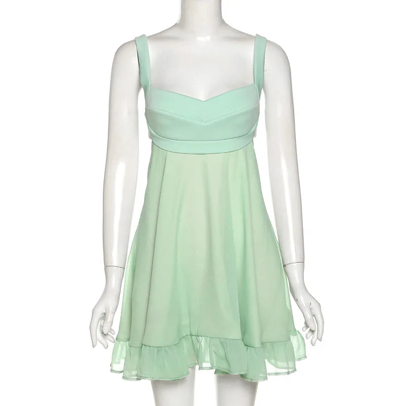 Women's Cutout Slim Sling Dress™ Backless Ruffle Dress