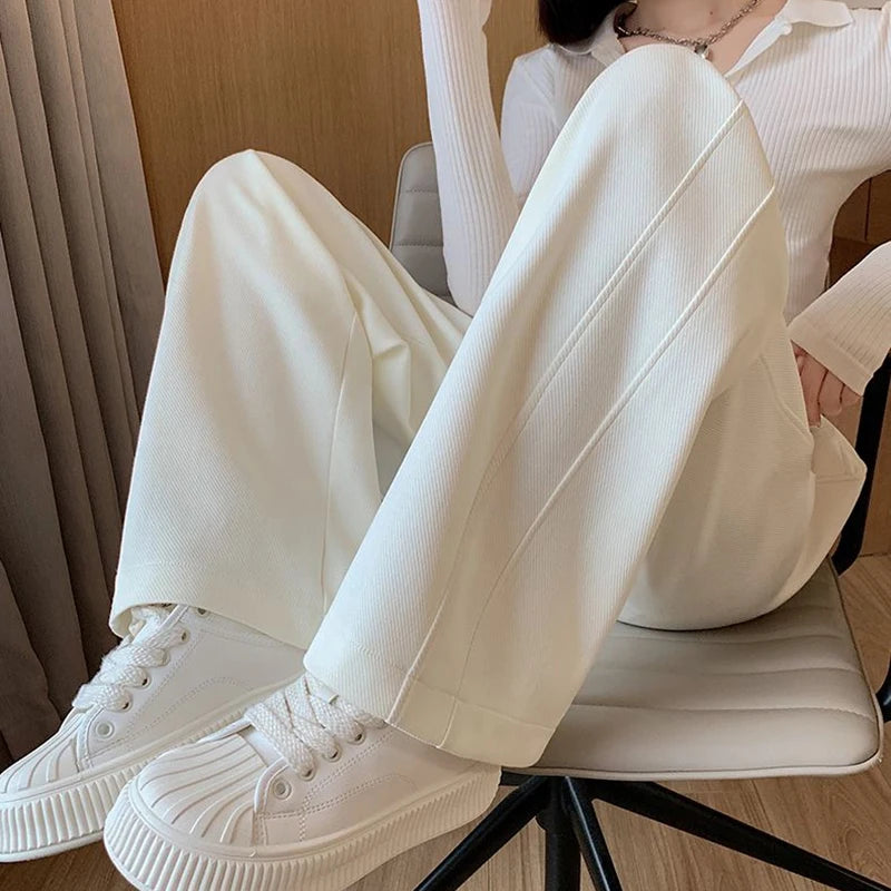 Women High Waisted Leisure Loose Pants™ Straight Leg Slacks Baggy Trousers