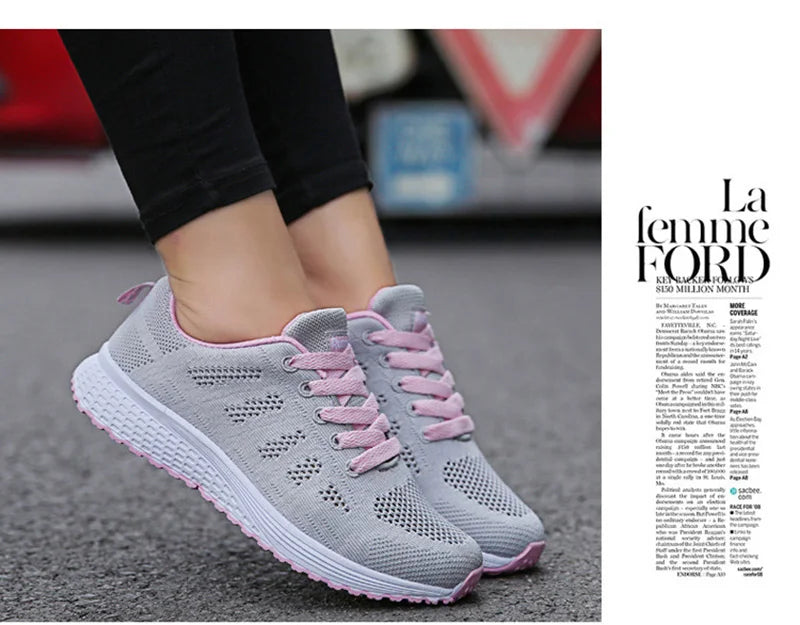 Women's Sneakers™ Breathable Walking Mesh Flat Shoes Sneakers