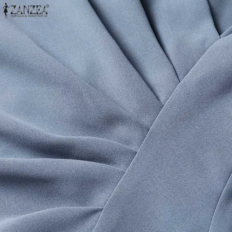 Women's ZANZEA Long Dress™ Solid Color Knee Length Bodycon Sundress