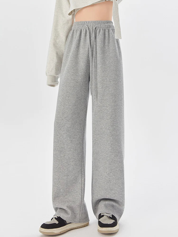 Women's Long Trousers™ Wide leg Elastic Waist Straight Knitted Trousers
