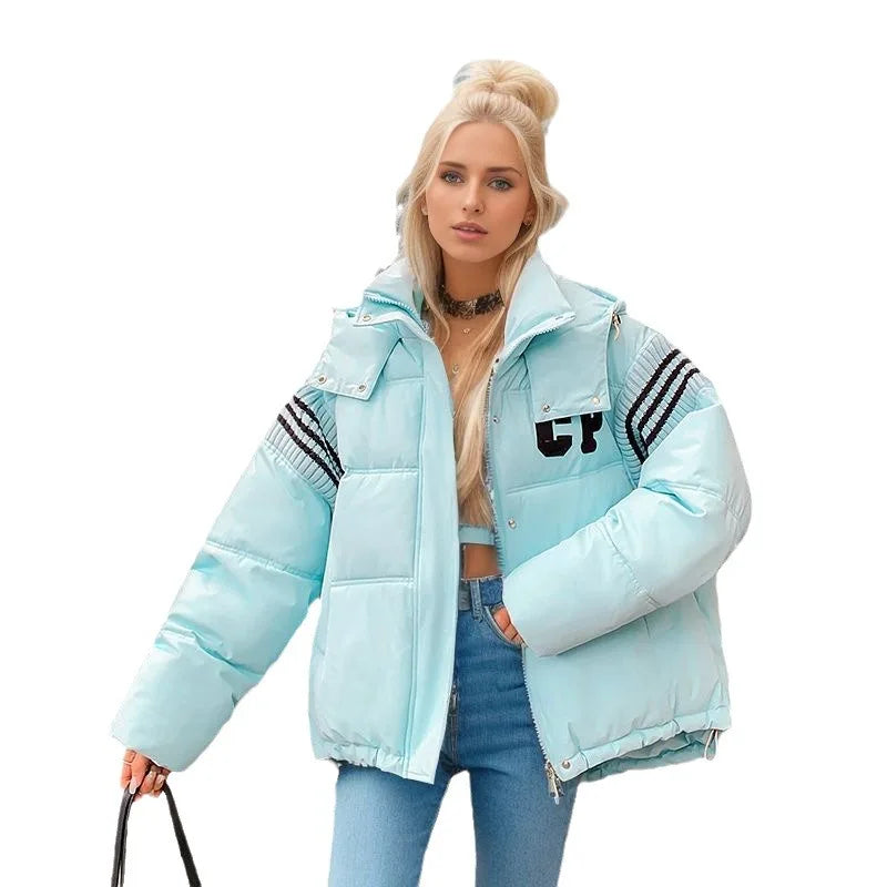 Women's Cotton Jacket™ Thick Loose Color Blocked Parkas Jacket