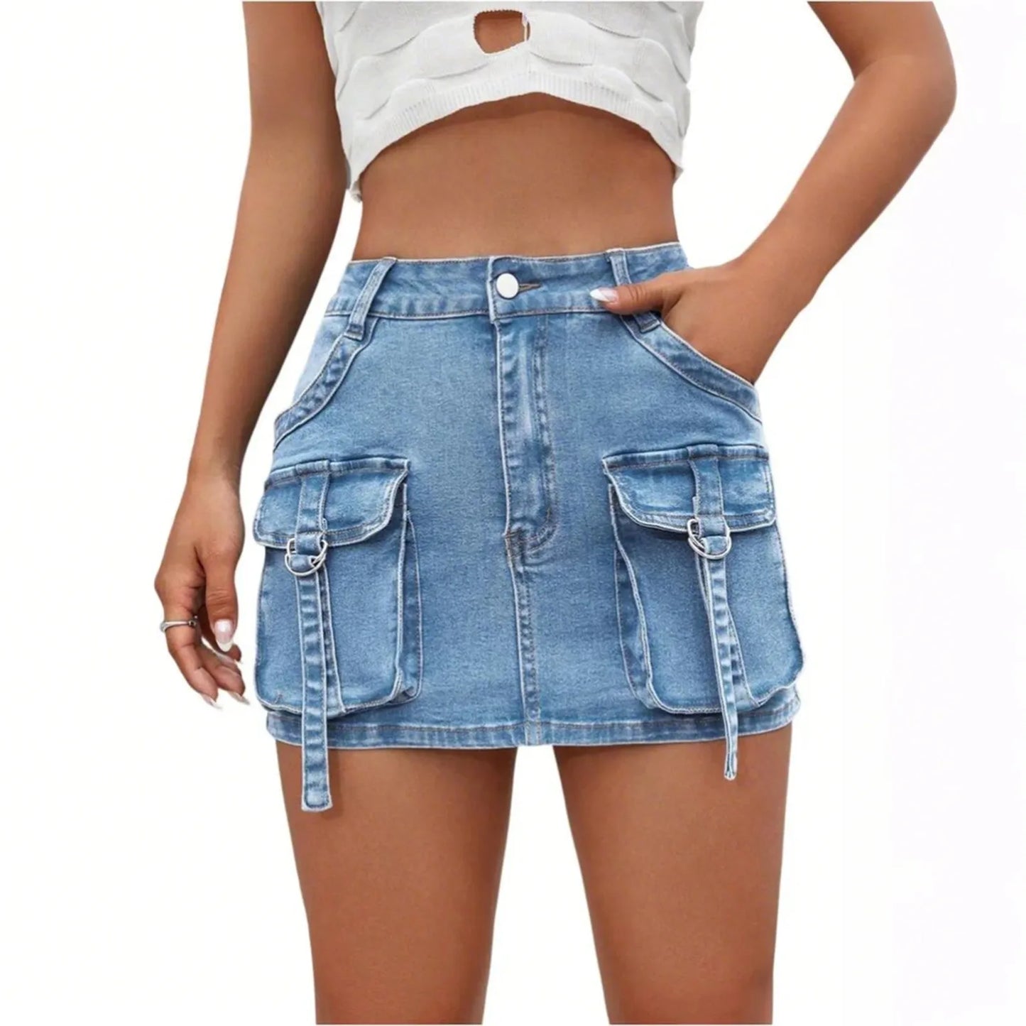 Women's Summer Mini Denim Skirts™ Casual Stretch Slim Denim Skirt