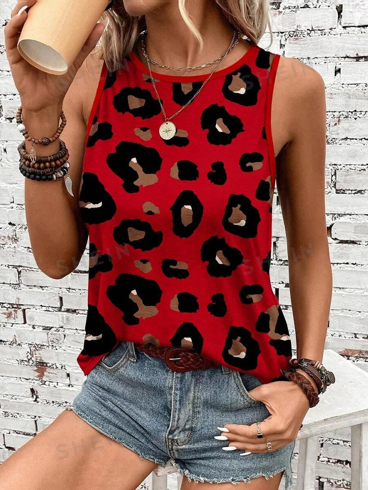Women's Print Tank Tops™ Outdoor Summer Sleeveless Crew-neck Tank Top
