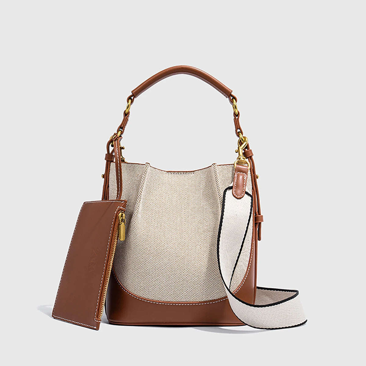Women's Shoulder Bag™ Large capacity wide shoulder strap single shoulder tote sling sling bucket bag