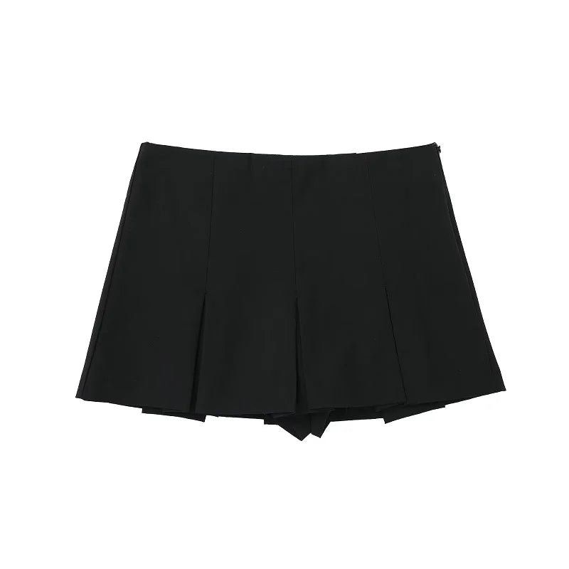 Women's Shorts Skirts™ High Waist Pleated Striped Bermuda Mini Shorts