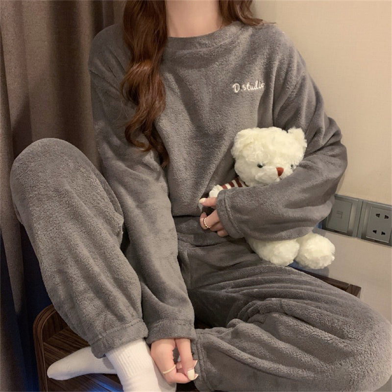 Women's ITOOLIN Cashmere Pajama Set™ Woolen Pullovers And Pants 2 pieces Sets