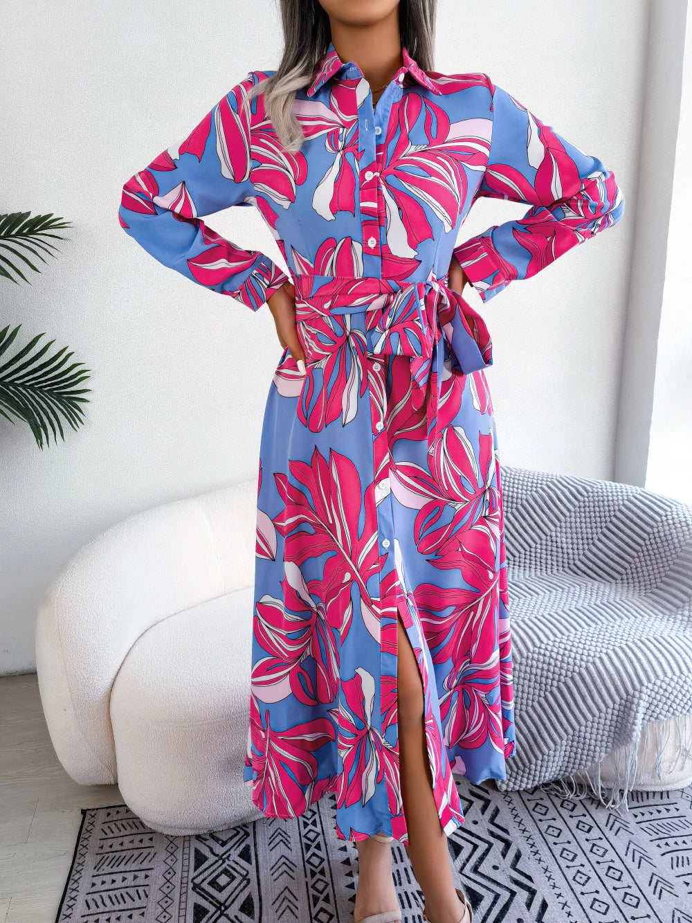Women's Casual Floral Print Dress™ Long Sleeve Maxi Long Dress