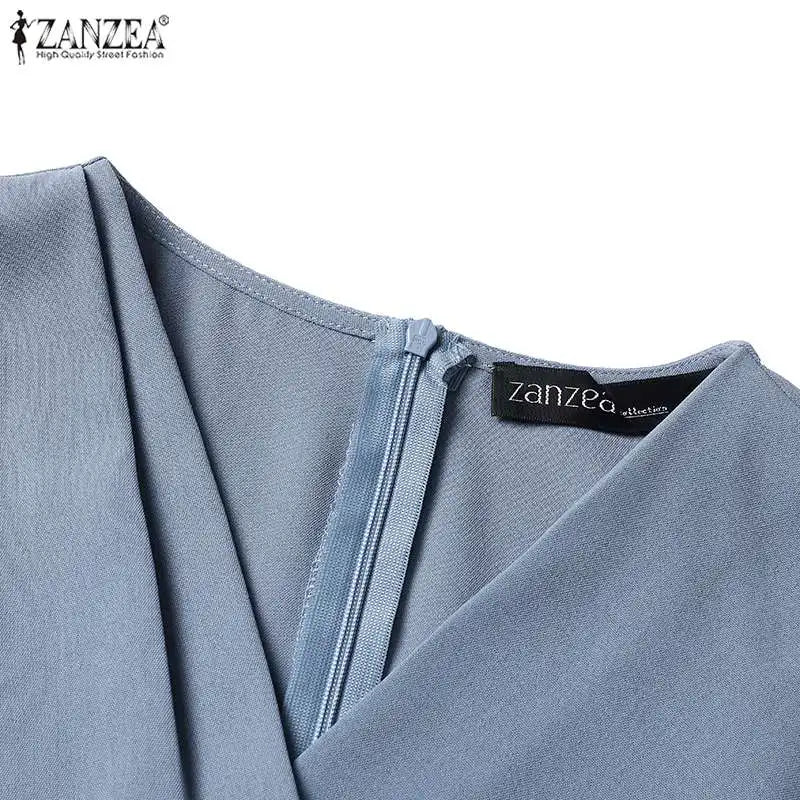 Women's ZANZEA Long Dress™ Solid Color Knee Length Bodycon Sundress