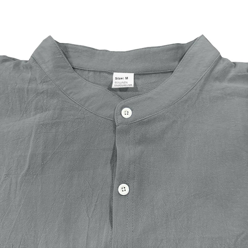 Men's Casual Linen Suit™ Long Sleeve Crew Neck T-shirt +Loose Fit Pants