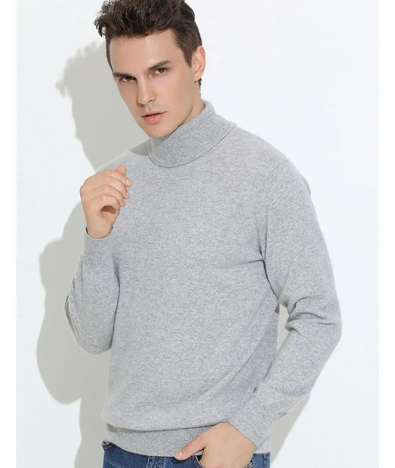 Men's Sweater™ Turtleneck Cashmere Cotton Blend Knitted Pullover