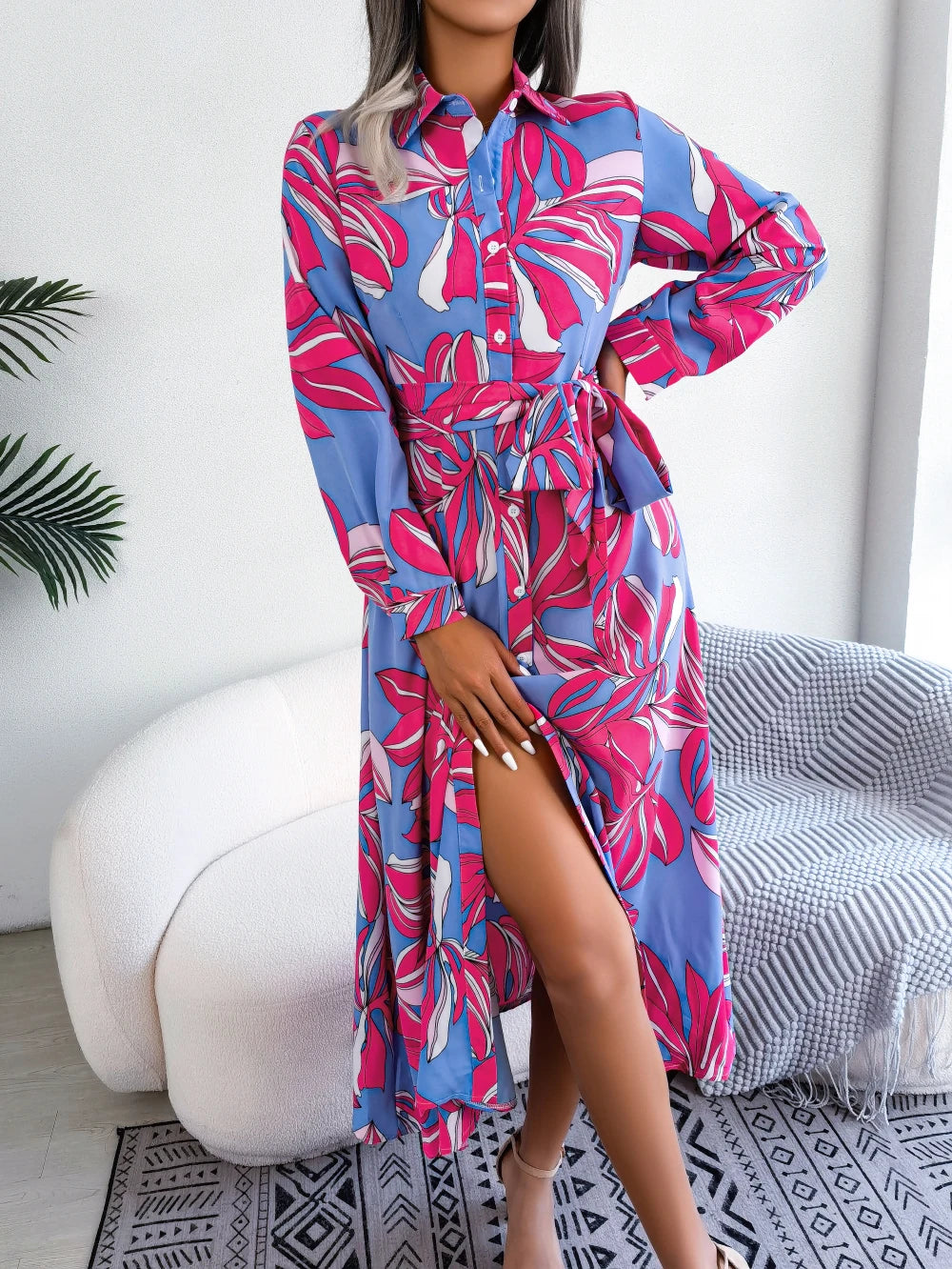 Women's Casual Floral Print Dress™ Long Sleeve Maxi Long Dress