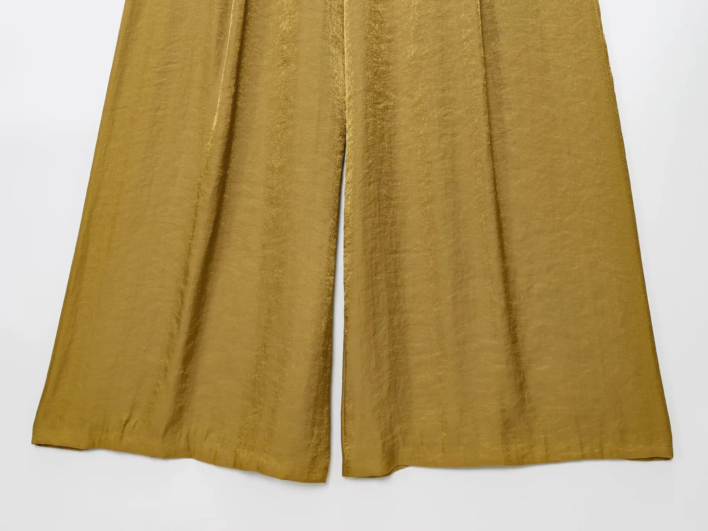 Women's Solid Color Belt Satin Pants™ Textured Wide Leg Casual Pants
