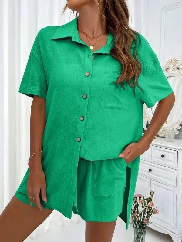 Women's Cotton Shorts Set™ Summer Simple Design Clothes