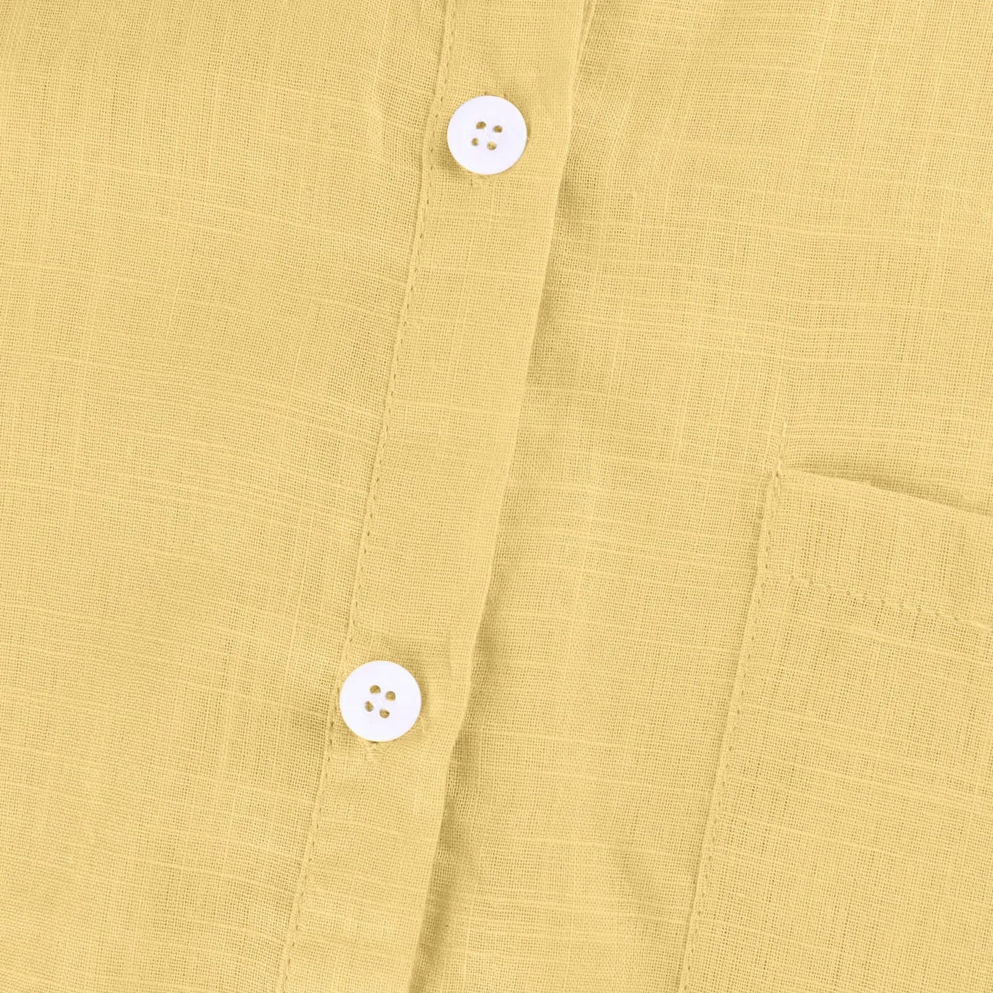 Women's Cotton Linen Classic Shirts™ Short Sleeve Lapel Button Down Shirt