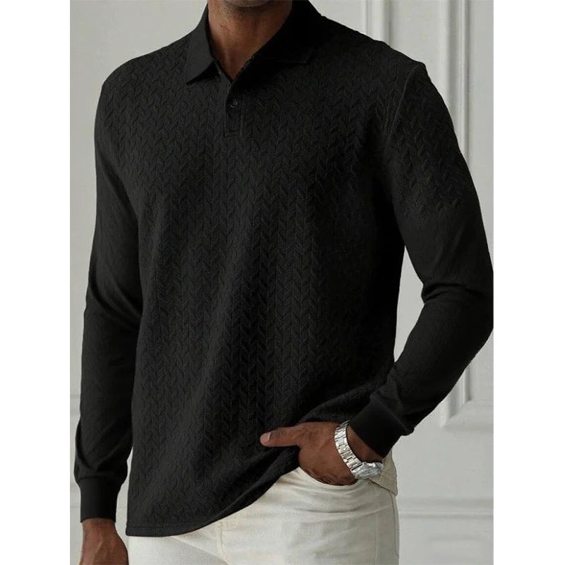 Men's Long Sleeve Polo Shirt™ High Quality Casual Fashion Polo T Shirt